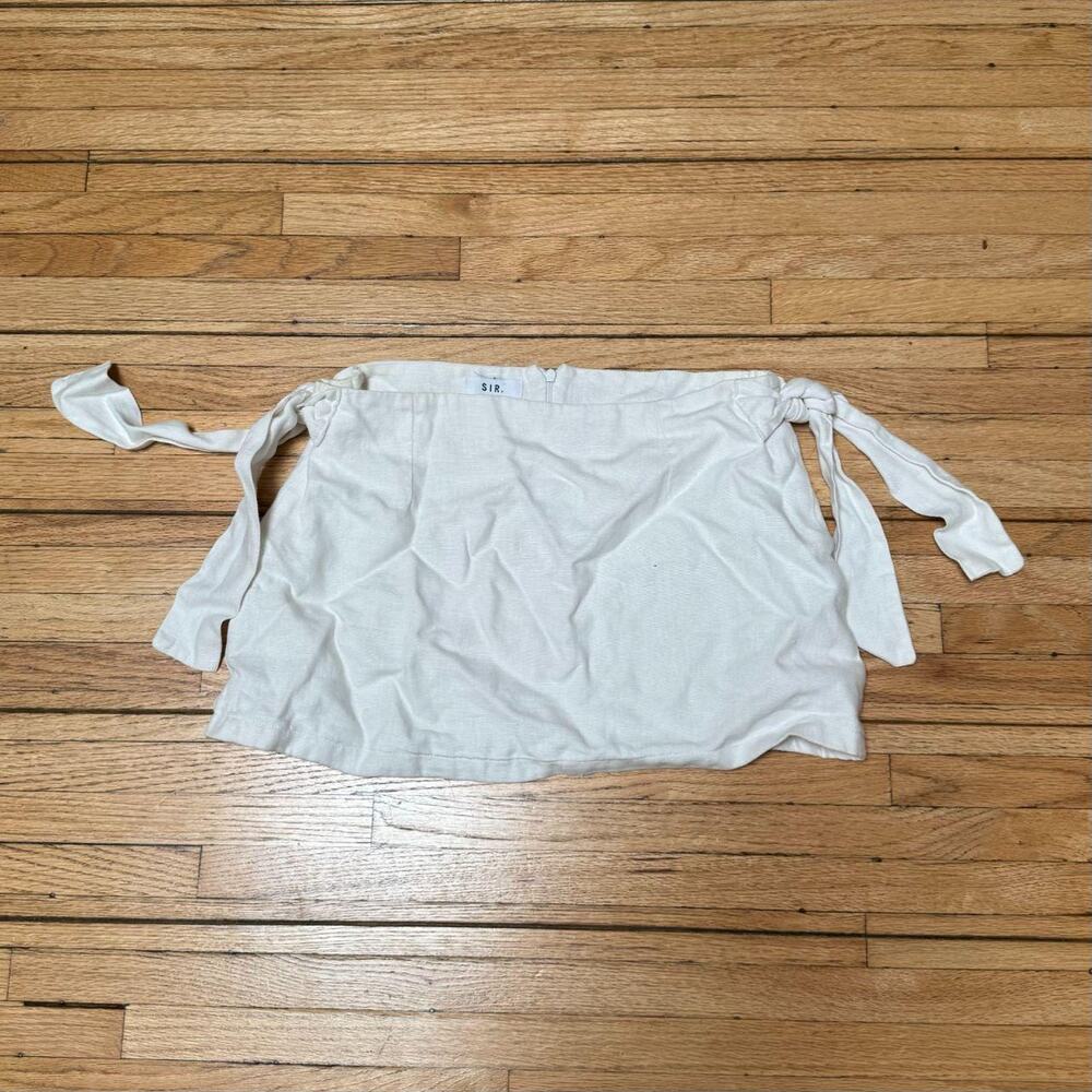 SIR. the Label Linen Tie-Side Mini Skirt — Size 1
